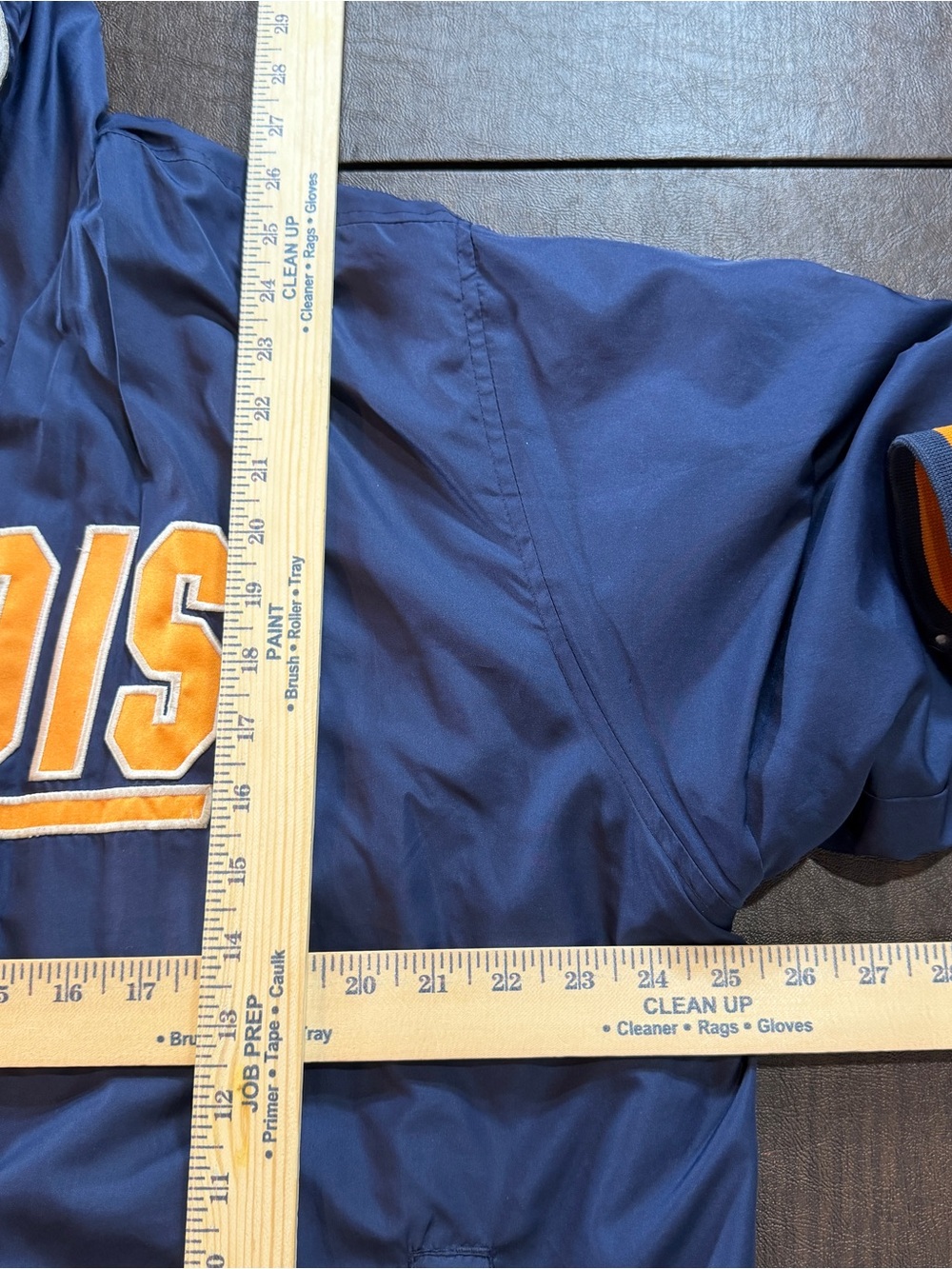 G-III Sports Illinois Fighting Illini Mens Bomber Jacket. Sz L VTG 80s - Picture 3 of 10